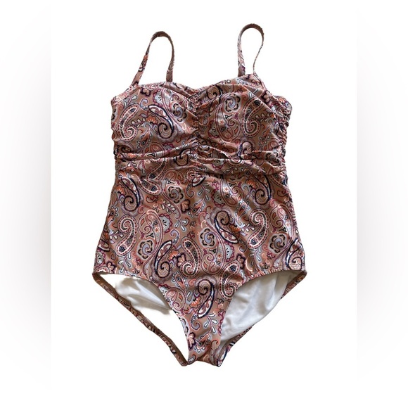 Lands’ End Size 10 one piece swimsuit. Molded cups adjustable straps beach pool - Picture 1 of 9